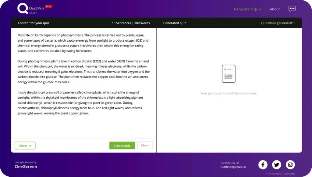 Copiar contenido en QuizWiz